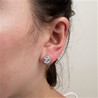 Boucles d'oreilles Gaurosa Femme Fantasy in Argent Zircone T-SE0053 - T-SE0053